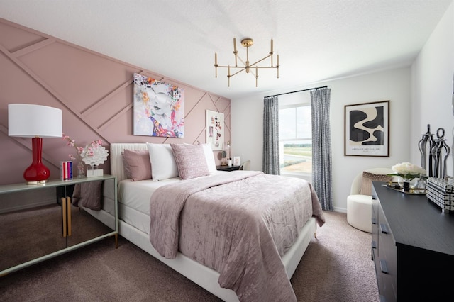 12822 Canter Call Rd, Lithia, FL 33547 - bedroom featuring carpet and a chandelier