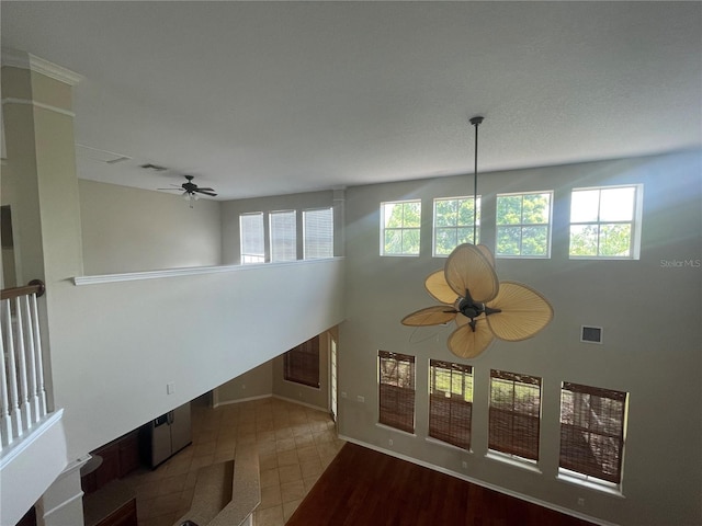 405 Islebay Dr, Apollo Beach, FL 33572 - entrance foyer featuring ceiling fan and baseboards