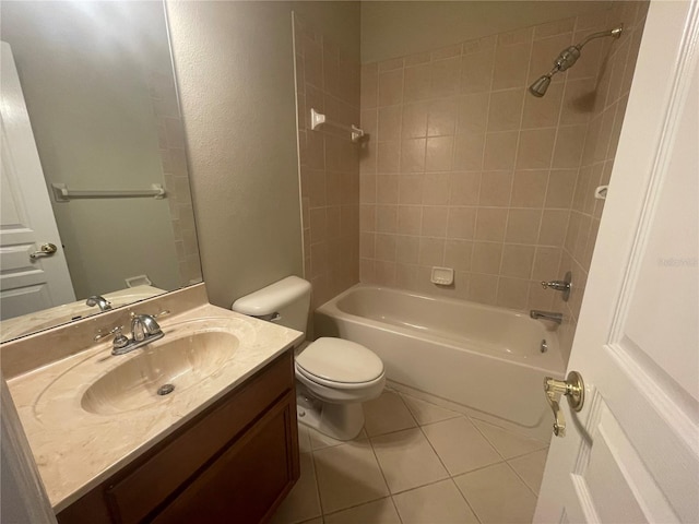 405 Islebay Dr, Apollo Beach, FL 33572 - full bath featuring tile patterned floors, vanity, and shower / bathtub combination
