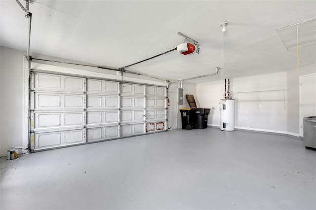 2151 Groveglen Ln S, Lakeland, FL 33813 - garage featuring electric water heater, a garage door opener, and electric panel