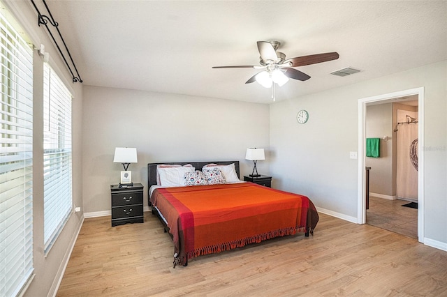 10211 Cakebread Ln, Riverview, FL 33578 - bedroom featuring light wood-type flooring and ceiling fan