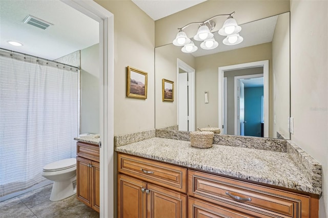 2110 W View Dr, Sun City Center, FL 33573 - full bathroom with vanity, tile patterned floors, and shower / tub combo with curtain