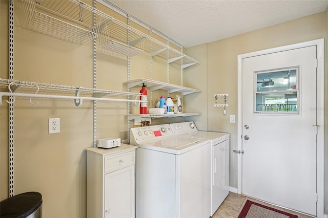 2110 W View Dr, Sun City Center, FL 33573 - washroom with washing machine and dryer and light tile patterned flooring