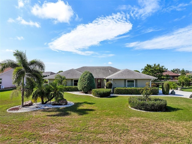 2110 W View Dr, Sun City Center, FL 33573 - ranch-style home with a front lawn and stucco siding