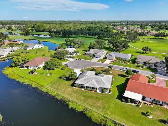 2110 W View Dr, Sun City Center, FL 33573 - aerial perspective of suburban area featuring a nearby body of water and a golf course