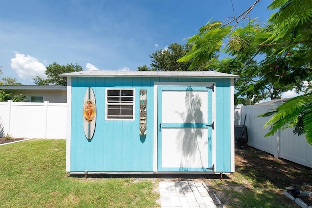 4718 24th Ave S, Saint Petersburg, FL 33711 - view of shed featuring a fenced backyard