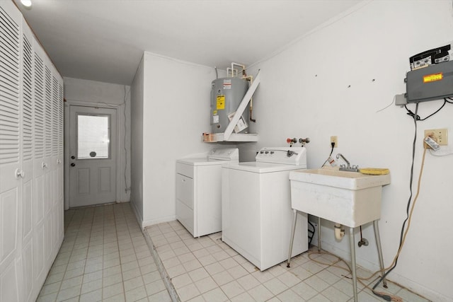 6530 68th St N, Pinellas Park, FL 33781 - washroom with electric water heater and washing machine and clothes dryer
