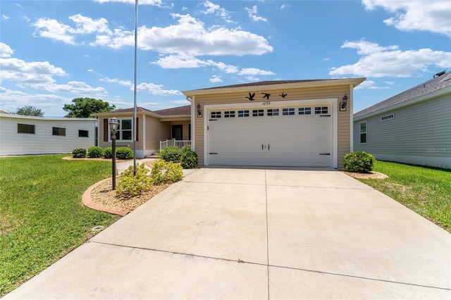 1032 Kelsea Cir, The Villages, FL 32159 - ranch-style house featuring concrete driveway, a front lawn, and a garage