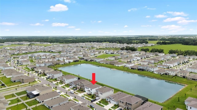 33675 Elm Hill Br, Wesley Chapel, FL 33545 - aerial view of residential area with a large body of water