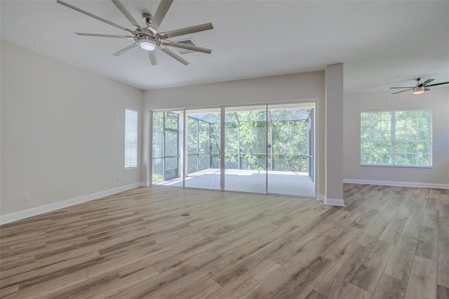 5224 Fairway One Dr, Valrico, FL 33596 - unfurnished room featuring a ceiling fan and light wood-type flooring