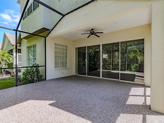 5224 Fairway One Dr, Valrico, FL 33596 - unfurnished sunroom with ceiling fan and healthy amount of natural light