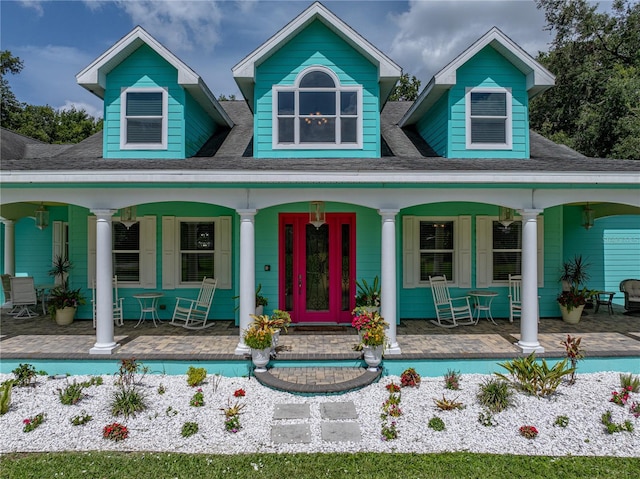 7427 20th St, Zephyrhills, FL 33540 - view of front of house featuring a porch
