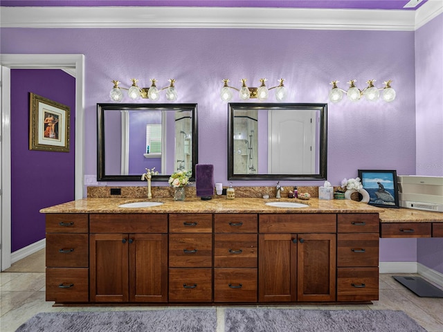 7427 20th St, Zephyrhills, FL 33540 - full bath featuring double vanity and tile patterned floors