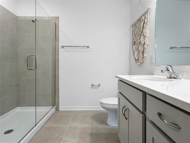 5336 Patano Loop, Palmetto, FL 34221 - bathroom featuring vanity, a stall shower, and tile patterned flooring