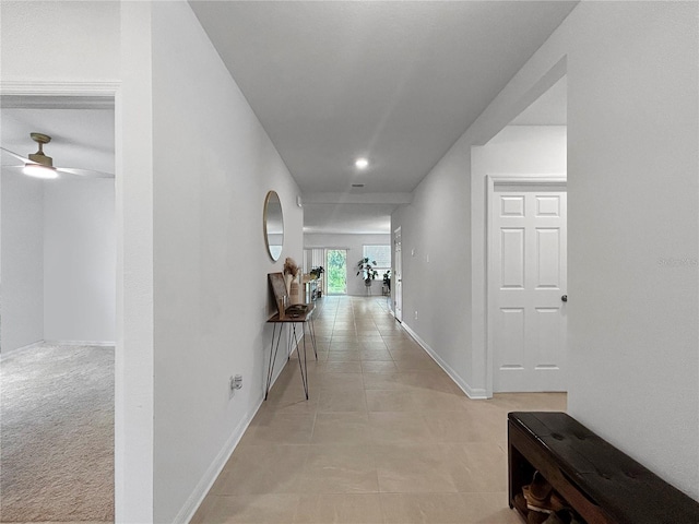 5336 Patano Loop, Palmetto, FL 34221 - hallway with light tile patterned floors and recessed lighting