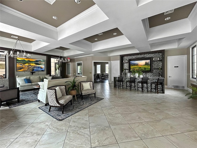 5336 Patano Loop, Palmetto, FL 34221 - lobby with coffered ceiling and ornamental molding