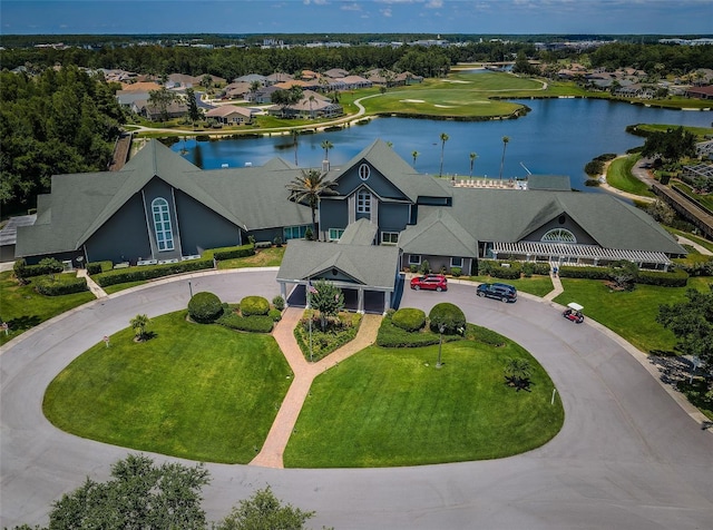 1115 Ashbourne Cir, Trinity, FL 34655 - aerial view of residential area with a large body of water