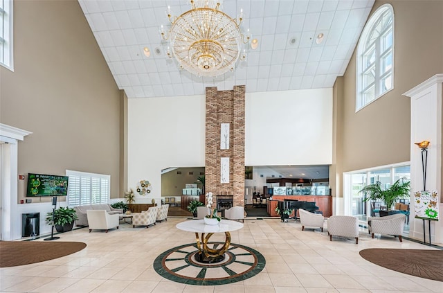 1115 Ashbourne Cir, Trinity, FL 34655 - lobby with a high ceiling