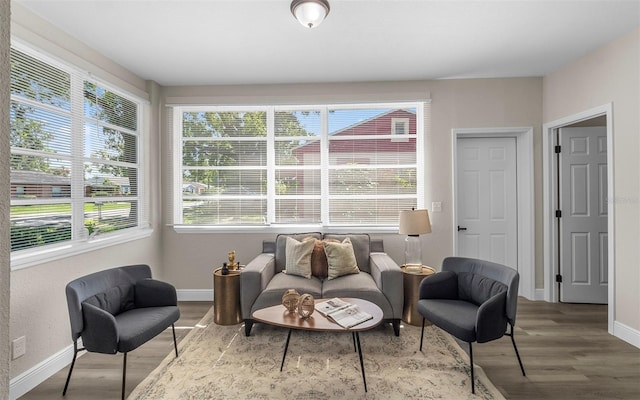 3907 W Walnut St, Tampa, FL 33607 - living area with wood finished floors and baseboards
