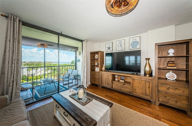 1324 Pasadena Ave S Unit 501, South Pasadena, FL 33707 - living area featuring dark wood-style floors