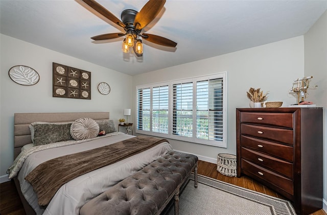 1324 Pasadena Ave S Unit 501, South Pasadena, FL 33707 - bedroom with wood finished floors and a ceiling fan