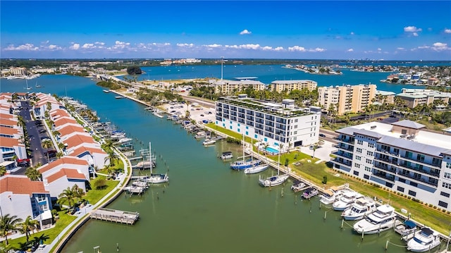 400 150th Ave Unit 504, Madeira Beach, FL 33708 - aerial view of a large body of water and numerous boat docks