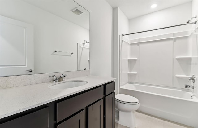 10426 Cross River Trl, Parrish, FL 34219 - full bathroom with vanity, tub / shower combination, and tile patterned flooring