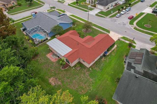 8671 Cypress Lakes Blvd, New Port Richey, FL 34653 - aerial perspective of suburban area with a pool area