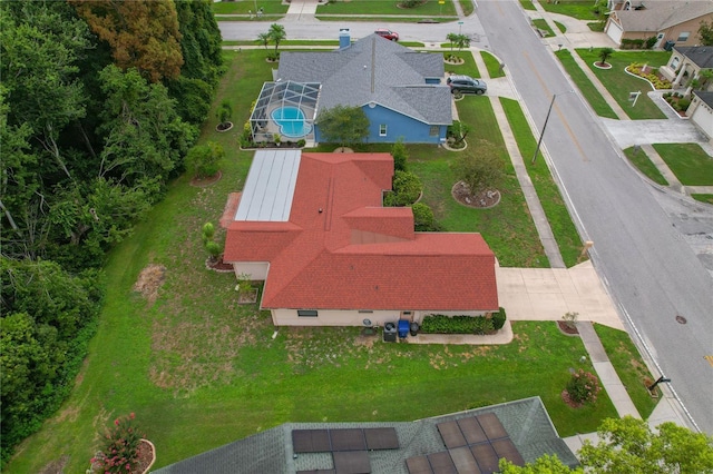 8671 Cypress Lakes Blvd, New Port Richey, FL 34653 - view from above of property featuring a pool