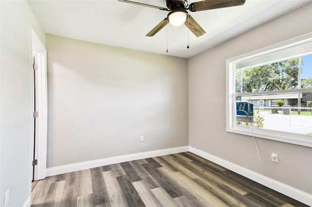 2902 Wheeler St, Bartow, FL 33830 - empty room with wood finished floors and ceiling fan
