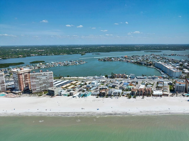 122 Coral Ave, Redington Shores, FL 33708 - drone / aerial view of waterfront with a beach