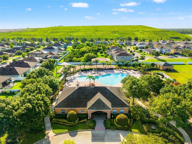 10909 Kirkwall Port Dr, Wimauma, FL 33598 - aerial view of residential area with a pool area