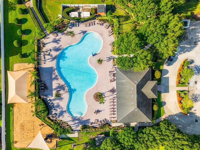 10909 Kirkwall Port Dr, Wimauma, FL 33598 - aerial view of a pool