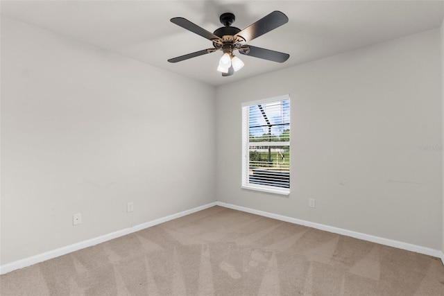 1280 Hill Flower Dr, Brooksville, FL 34604 - spare room with light colored carpet and a ceiling fan