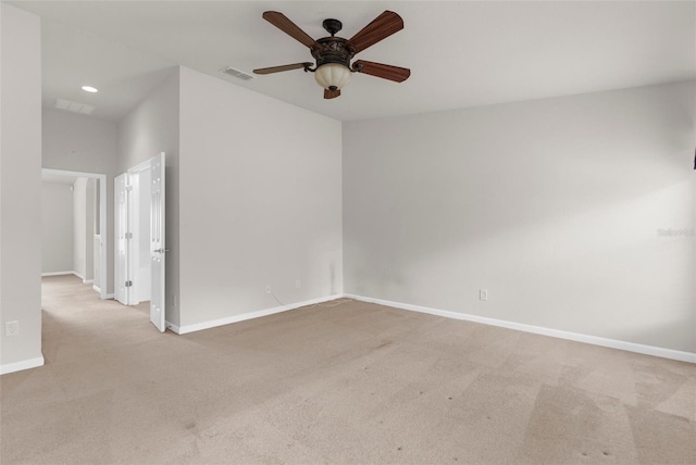 1280 Hill Flower Dr, Brooksville, FL 34604 - carpeted empty room with a ceiling fan and recessed lighting