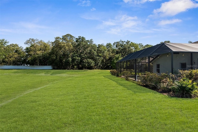 1280 Hill Flower Dr, Brooksville, FL 34604 - view of grassy yard with glass enclosure