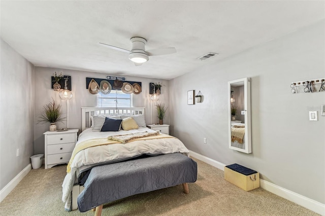 5744 Thrush Dr, New Port Richey, FL 34652 - carpeted bedroom with a ceiling fan and baseboards
