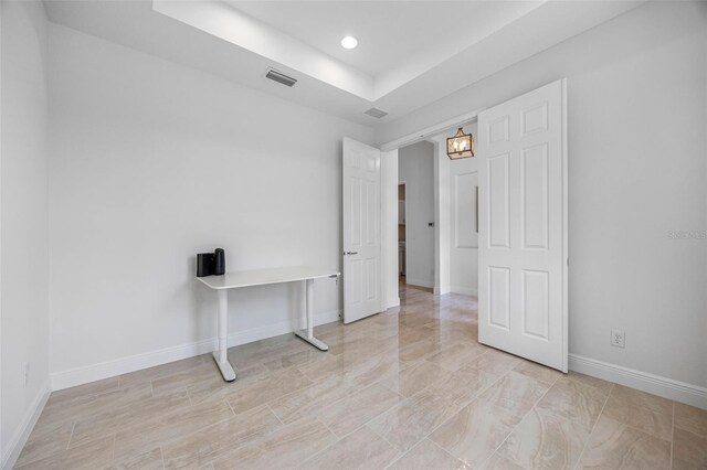 12739 Rainwashed Loop, Parrish, FL 34219 - unfurnished office featuring a chandelier, recessed lighting, and a tray ceiling