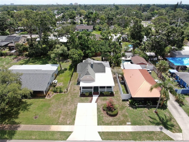 1005 45th St W, Bradenton, FL 34209 - aerial view of residential area with a tree filled landscape