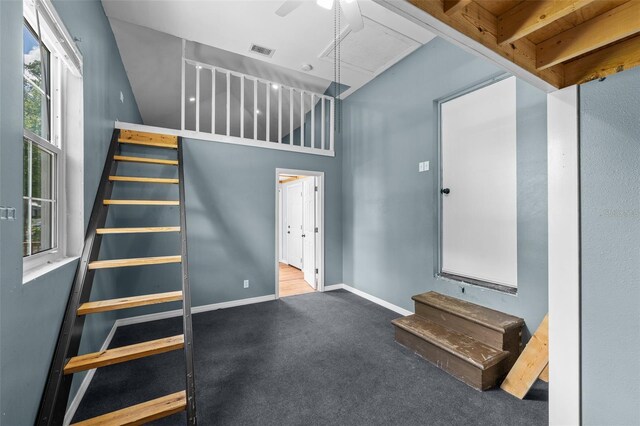 2819 N Central Ave, Tampa, FL 33602 - staircase with ceiling fan and baseboards