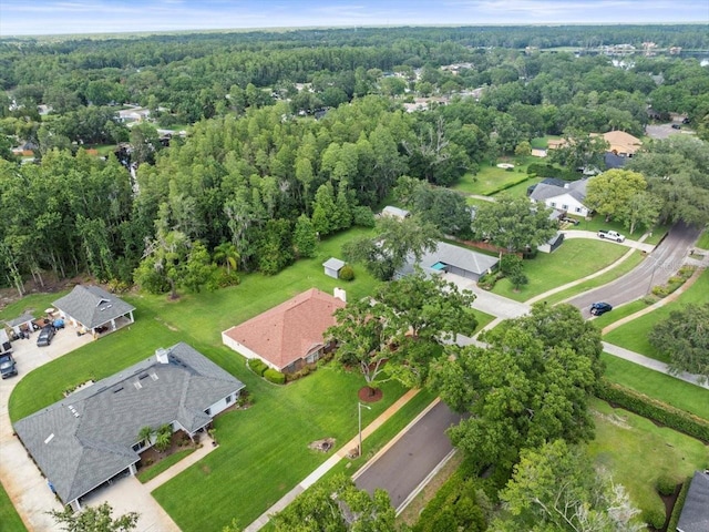 1015 Hastings Ct, Lutz, FL 33548 - aerial view of property's location featuring a heavily wooded area and nearby suburban area