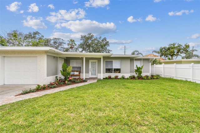 2452 Bayshore Blvd, Dunedin, FL 34698 - ranch-style home with a garage, stucco siding, and concrete driveway