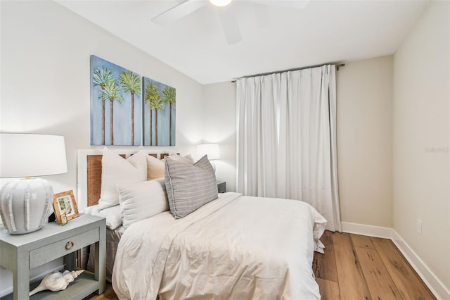2452 Bayshore Blvd, Dunedin, FL 34698 - bedroom featuring wood finished floors and ceiling fan