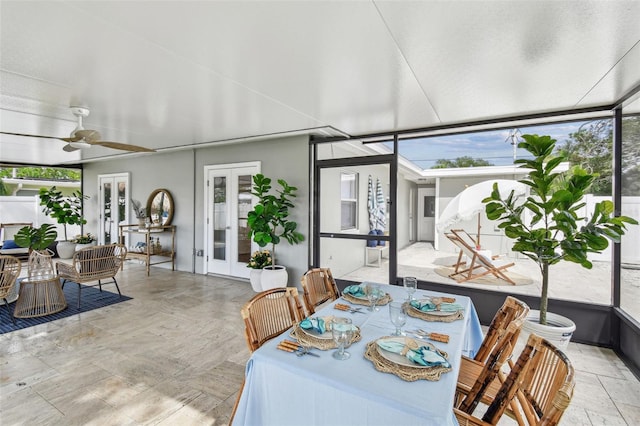 2452 Bayshore Blvd, Dunedin, FL 34698 - sunroom / solarium featuring french doors