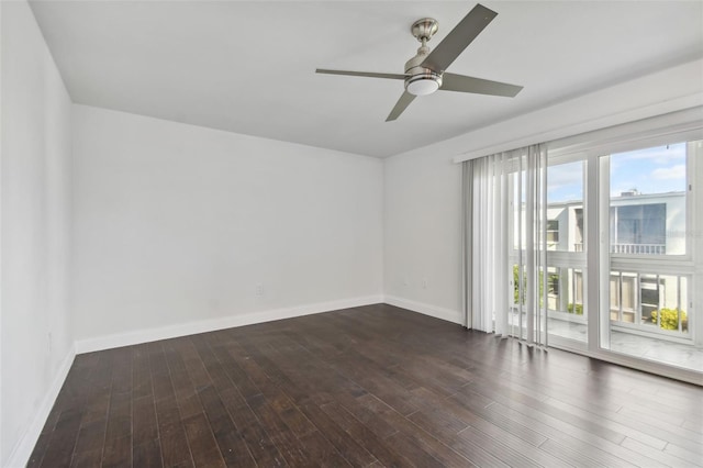 345 S Mcmullen Booth Rd Unit 142, Clearwater, FL 33759 - unfurnished room with a ceiling fan and dark wood-style floors
