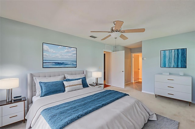1717 Atrium Dr, Sun City Center, FL 33573 - bedroom with carpet and ceiling fan