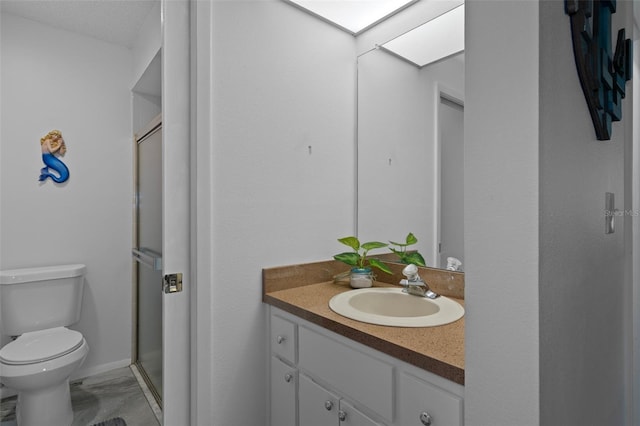 7433 Greystone Dr Unit 7433, Hudson, FL 34667 - full bathroom featuring vanity, a stall shower, and marble look tile flooring