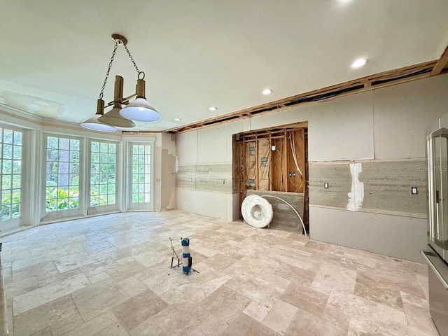 16006 Armistead Ln, Odessa, FL 33556 - empty room with stone tile flooring and recessed lighting