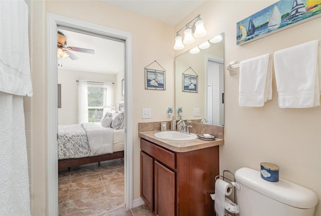 13194 Royal Pines Ave, Riverview, FL 33579 - full bath featuring vanity, connected bathroom, and a ceiling fan