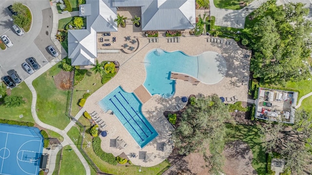 13194 Royal Pines Ave, Riverview, FL 33579 - drone / aerial view of a pool area